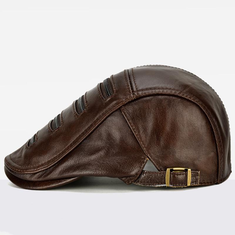 Northwood Мужской берет из натуральной кожи, коровья кожа, осенне-зимние береты, теплая фуражка для мужчин