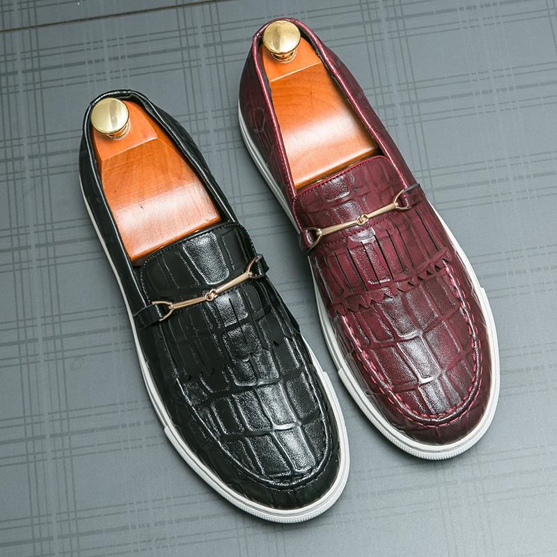 Mens Dress Shoes Men's Leather Skin Shoes for Men Elegant Casual Business Luxury Social Male Shoe