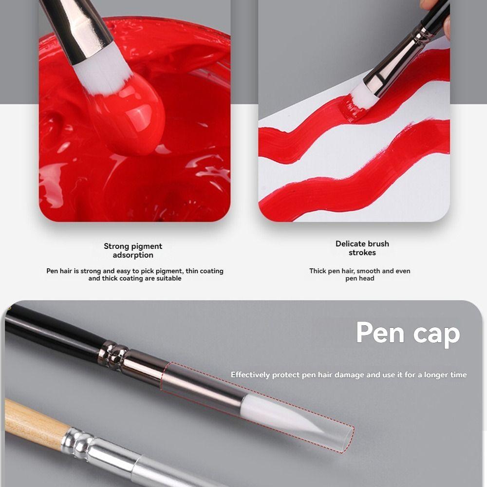 9 шт./набор кистей для рисования акварелью с деревянной ручкой для художников, студентов и мастеров