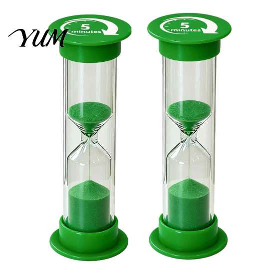 Durable Plastic Timer 2Pcs Colorful Hourglass Timers, Small Sand Clock 30s/1/2/3/5/10Mins Office Productivity Time Management Tool for Classroom Home