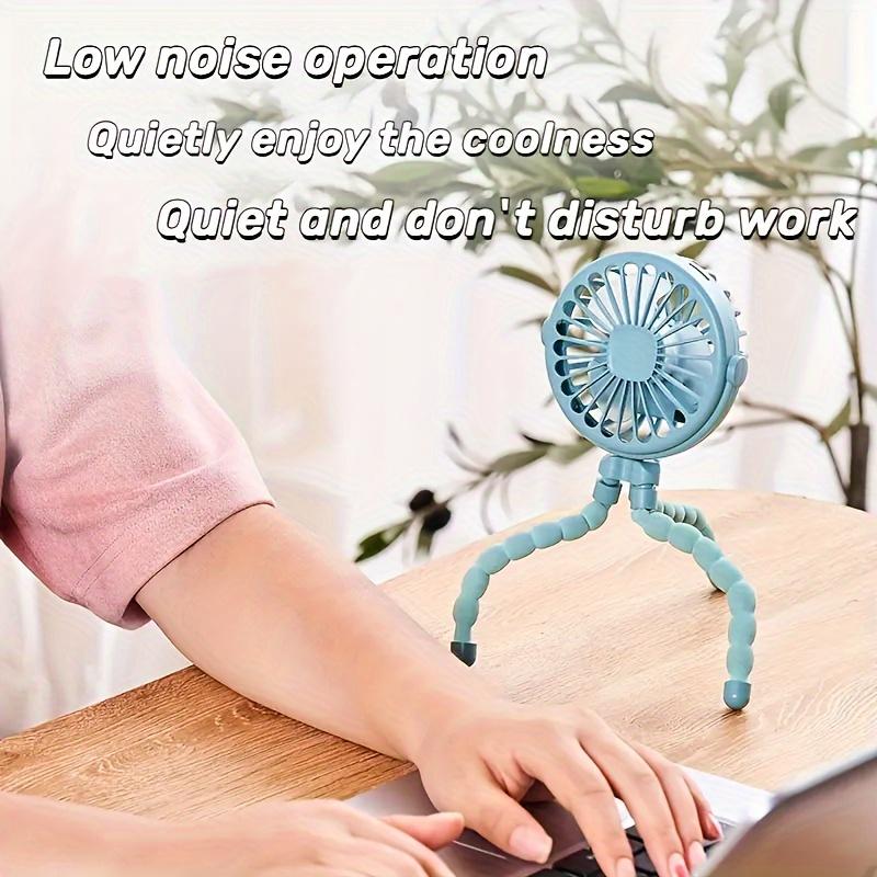 Портативный вентилятор Octopus, гибкий штатив, зарядка через USB, ручной электрический вентилятор, идеально подходит для коляски/путешествий/использования на открытом воздухе