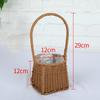 Плетеная вручную корзина для цветочной композиции, контейнер для пикника, плетеная корзина для пикника, девочка-цветочница