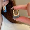 Ретро акриловые геометрические серьги U-образной формы - Французская мода для женщин