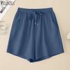 Женские повседневные свободные летние короткие брюки с эластичной резинкой на талии