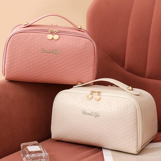 Дорожная косметичка женская водонепроницаемая органайзер для косметики с верхней ручкой косметичка с влажным отделением для деловых поездок отпуска