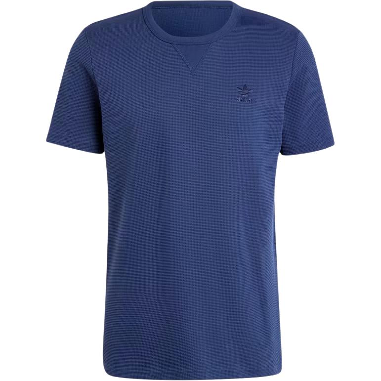 adidas Оригинальная свободная футболка Ess W с круглым вырезом и коротким рукавом, мужские топы, темно-синие IY2298