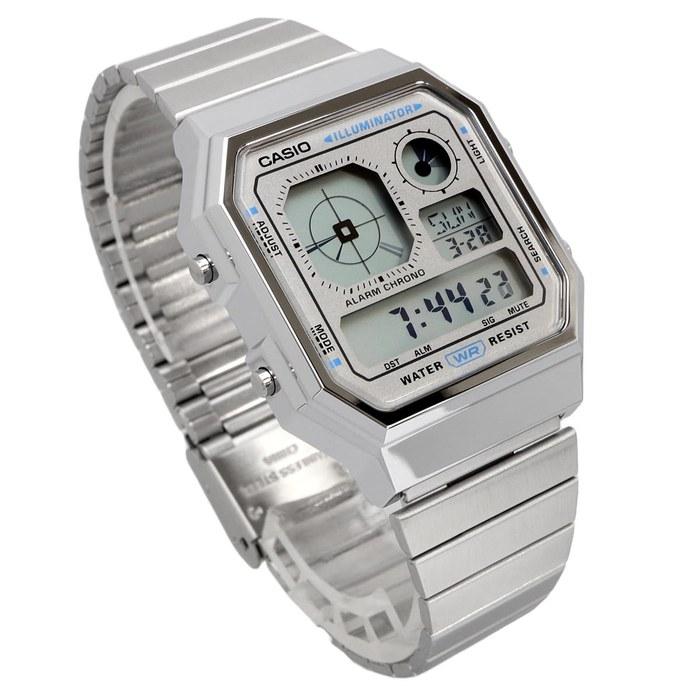 Casio Standard Digital Watch with Analog Display, Vintage Series A130WE-7A, Silver x Metallic Gray
