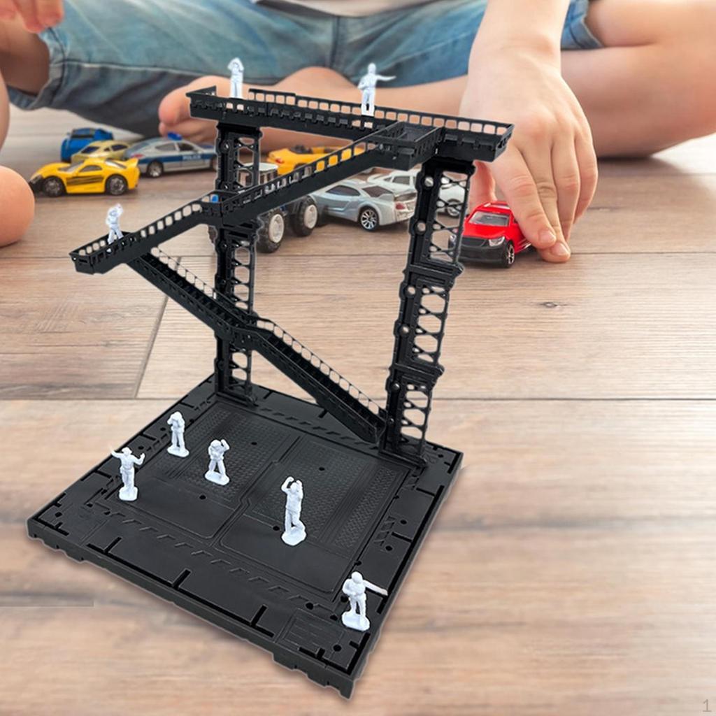 Подставка для фигурок для гаражной диорамы, для хранения моделей, 15x15x17см