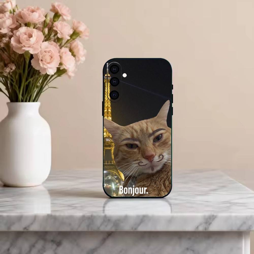 F-Funny C-Cat C-Cute Phone Case For Samsung Galaxy A73,A72,A71,A70,A53,A52,A51,Others Soft Black Cover