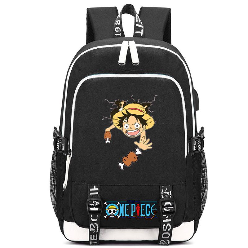 Аниме One Piece Charge Универсальная сумка Сумка для документов для мальчиков и девочек Обратно в школу сумка для книг Большая вместимость Студенческая сумка Гоку для мужчин и женщин Дорожная сумка для отдыха