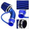Car Universal 3" 76mm Air Filter & Cold Air Intake Pipe Turbo Induction Pipe Tube Kit With Air Filter Cone Aluminum Pipe Kit