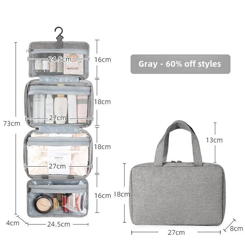 Роскошная мужская дорожная косметичка - водонепроницаемая, большой вместимости, ромбовидной формы, дизайн с разделением сухого/влажного содержимого