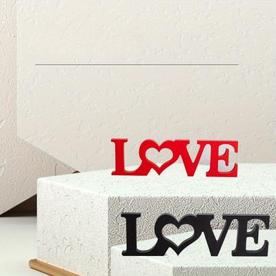 1 шт. Декор в виде слова 'LOVE' Деревянные поделки Скульптуры Украшение Фестиваль Украшение для хижины Универсальный Домашний акцент Украшения для вечеринки