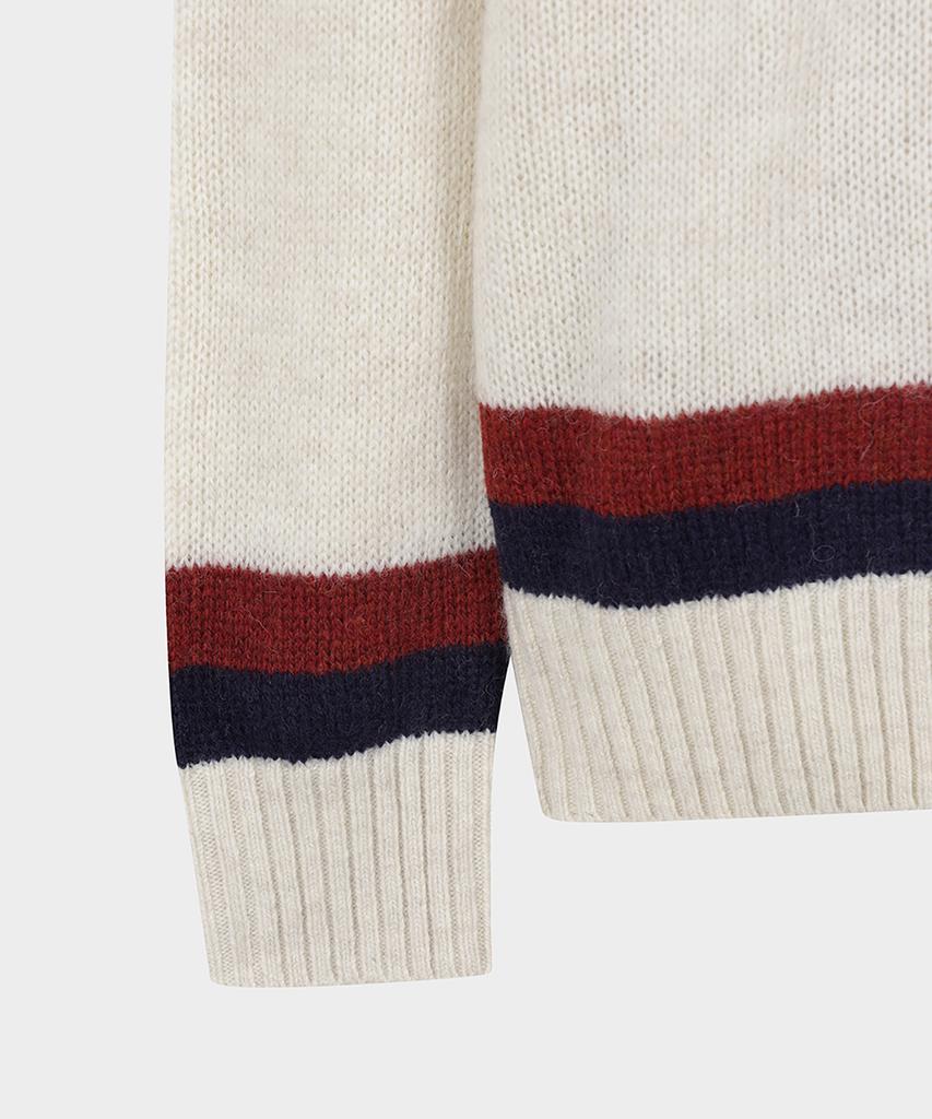 Теннисный джемпер с V-образным вырезом BROOKS BROTHERS (слоновая кость) (Bbwnmf4521Bef)