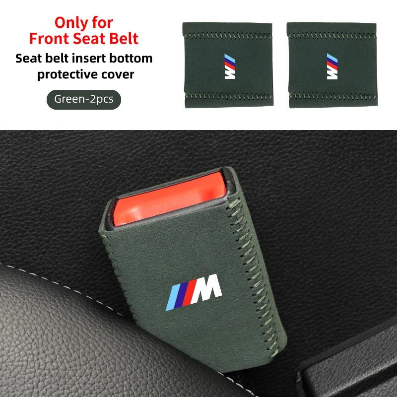 BAGF7 Car Sticker Hot For BMW Alcantara seat belt base cover 2026 For BMW X1 X2 X3 X4 G30 6GT E46 E90 E60 F30 E36 F20 E52.81 E70 E91 pklg3
