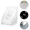 Acrylic Brochure Holder 3-Tier Brochure Display Stand with Divider Wall Mount Countertop Clear Flyer Holder Rack Magazine Booklet Display Stand