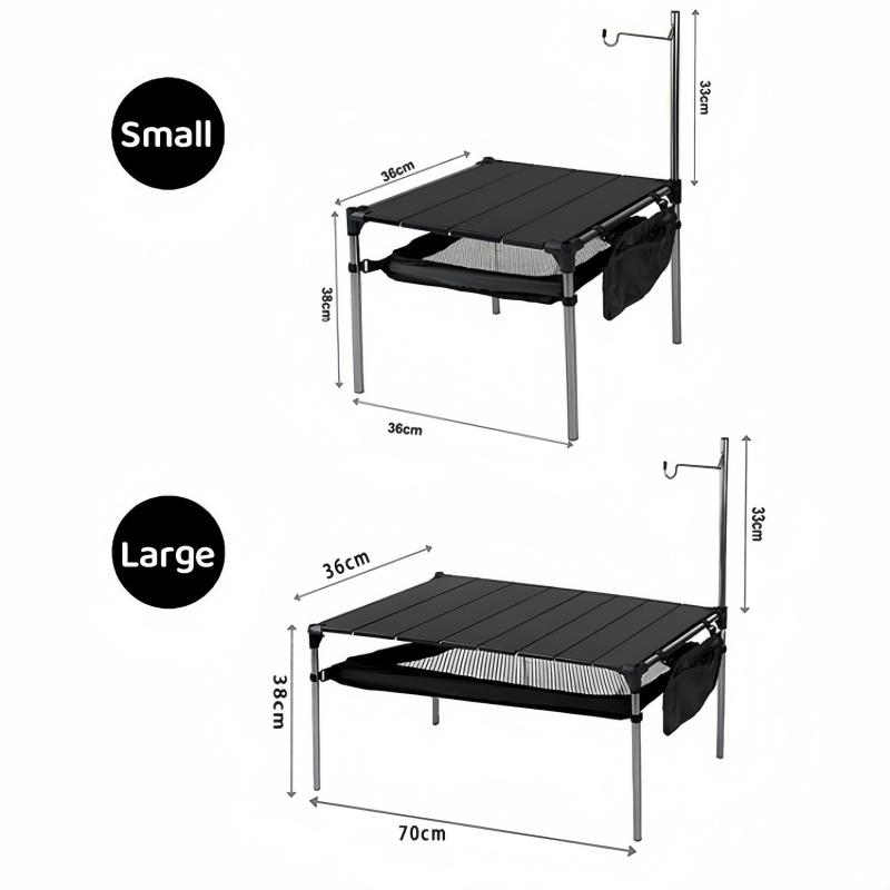 Outdoor Folding Picnic Table Aluminum Alloy IGT Tactical Table Lightweight Detachable Storage Desk Camping Hiking Equipment