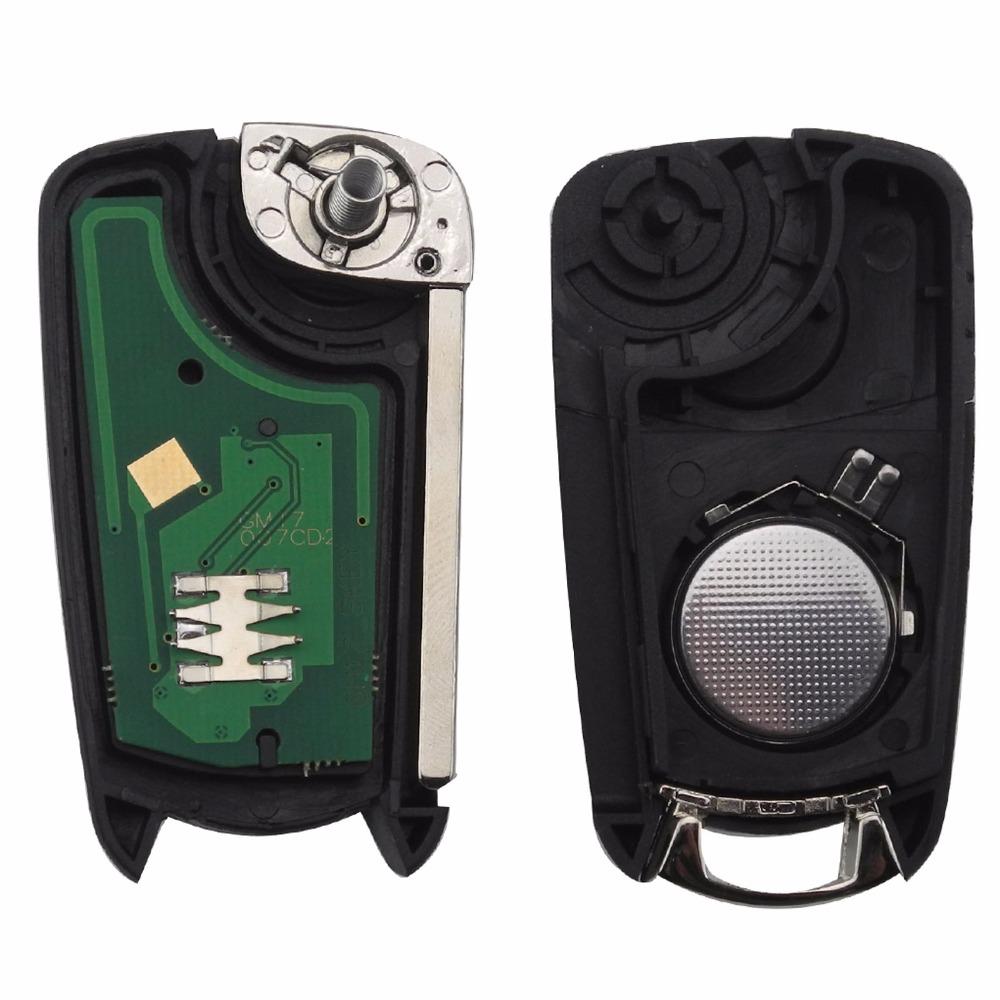 Jingyuqin Car Flip Remote Key Fob 2 кнопки ASK 434 МГц PCF7946 для Vauxhall Opel Astra H 2004 2005 2006 2007 2008 2009 Zafira B