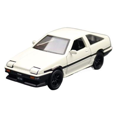 1/37 TOYOTA Trueno AE86 Initial D Классическая игрушечная машинка для детей CCA Литая металлическая миниатюрная модель Коллекция с откидным механизмом Подарочный подарок для мальчика