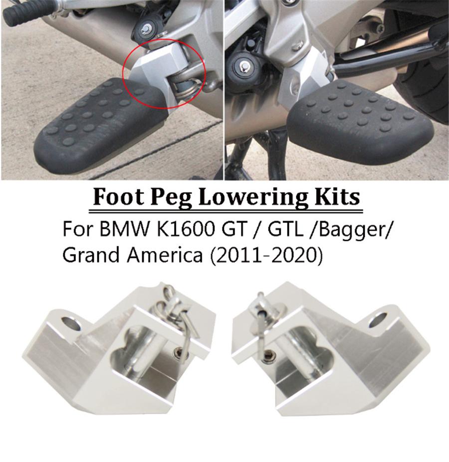 1 Pair New Motorcycle Passenger Footpeg Lowering Kit For BMW K1600GT/GTL/Bagger