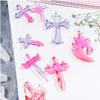 5pcs Silicone Silicone Molds Set White Cross Resin Molds Cross Shape Silicone Mould  DIY Decorative