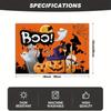 4/6pcs Trick Or Treat Kitchen Decor Linen Placemats, Ghost Pumpkin Spider Web Halloween Table Mats for Dining Table, Suitable for Daily Use, Holidays,