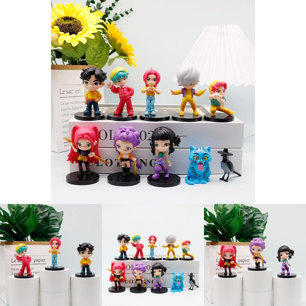 Q Версия Kpop Охотники на демонов ПВХ Модель Украшение Для Поклонников Истребителя демонов В Мультяшном Стиле