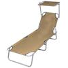 Day and Night - Day and Night Folding Lounger with Taupe Steel Awning