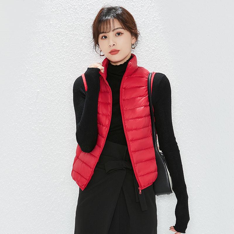 Женский легкий жилет Youjia с 90% пуха белой утки - Без рукавов, теплый и стильный для осени и зимы