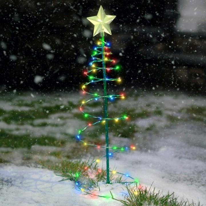 Christmas Solar LED Tree Lights Outdoor Garden Yard Patio Decoration for Holiday Festive Atmosphere Christmas Decor