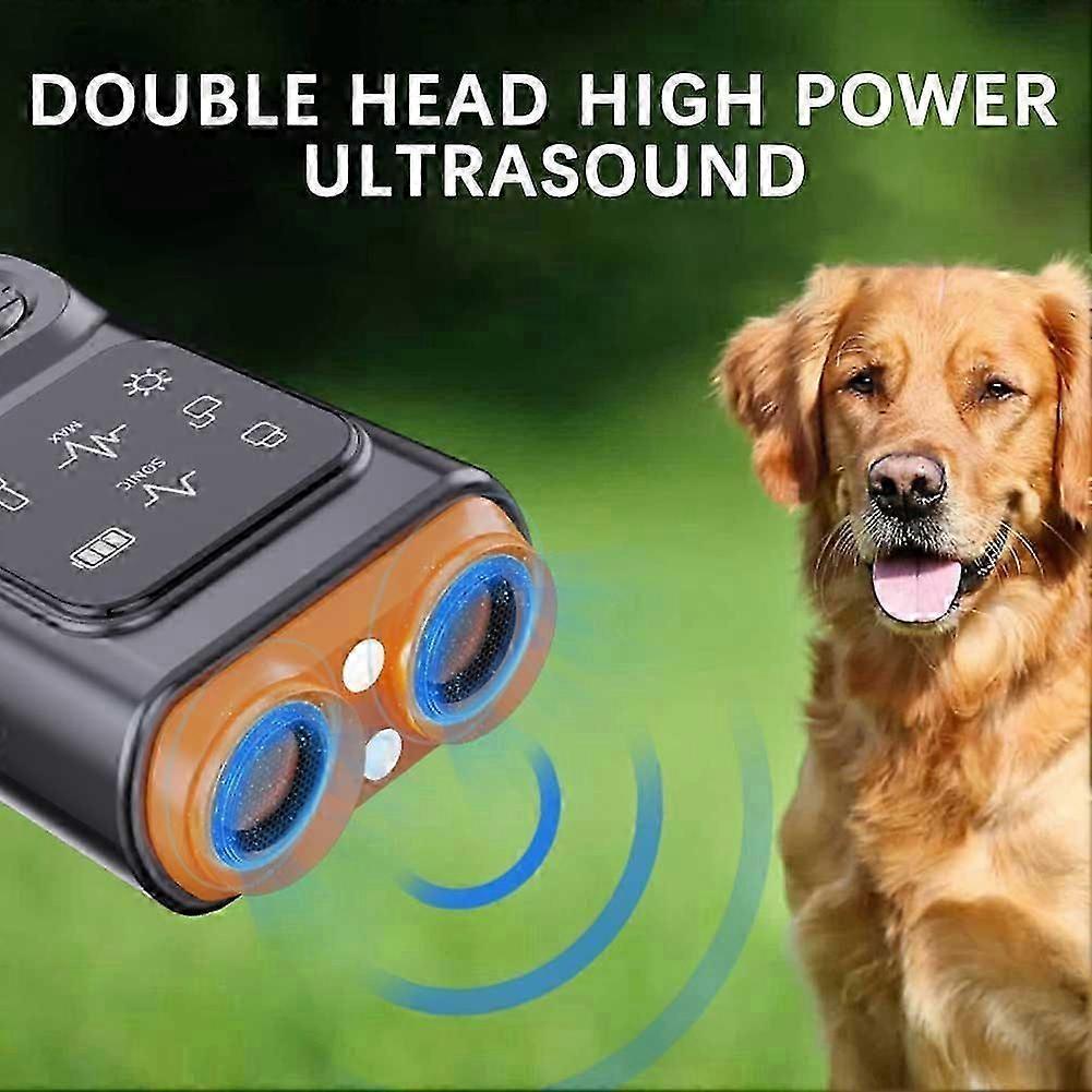 Ultrasonic Anti Barking Device for Dogs with LED Flashlight and Weatherproof Design for Outdoor Training and Behavior Correction