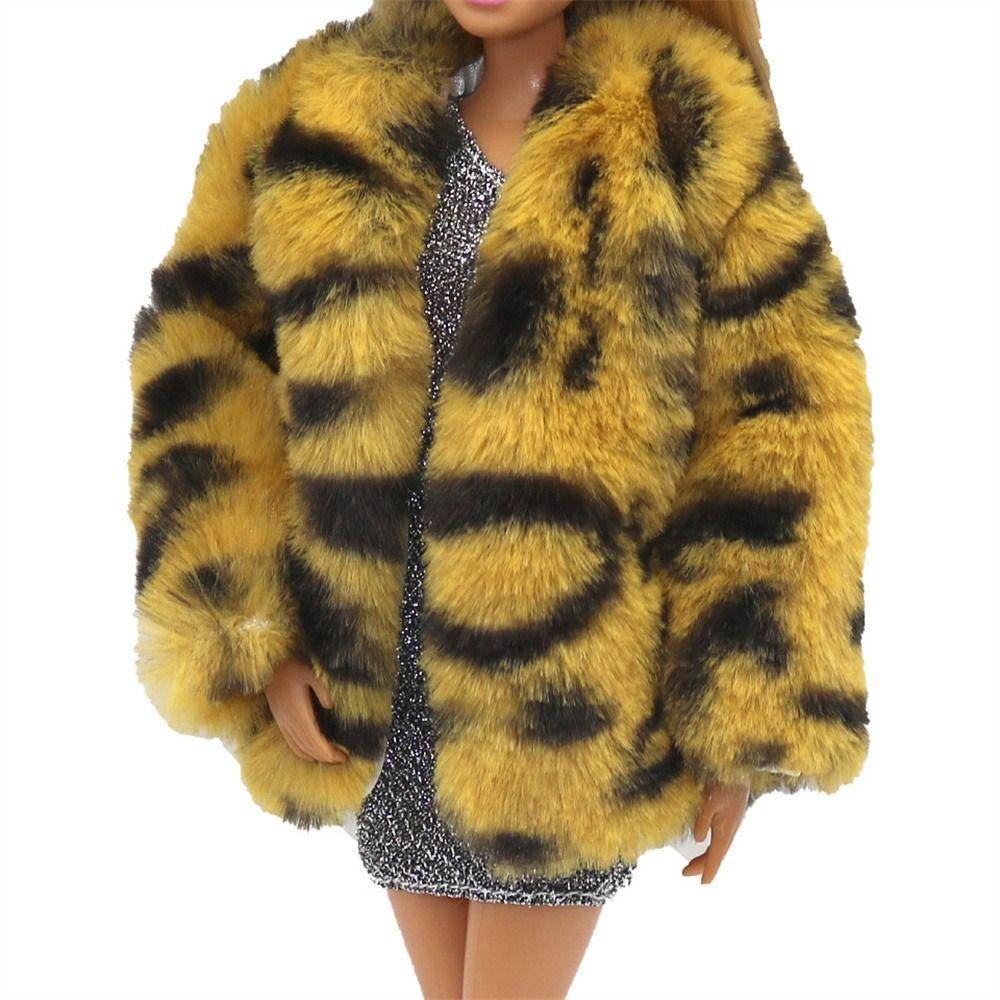 Casual Wear Doll Overcoat Winter Dress Doll Plush Coat Children Gifts Doll Clothes Girls Toy