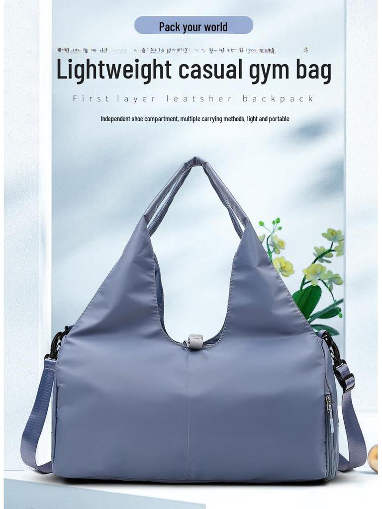 Женская сумка для йоги и фитнеса большой вместимости с отделениями для мокрых и сухих вещей, ручная сумка, сумка через плечо и через плечо