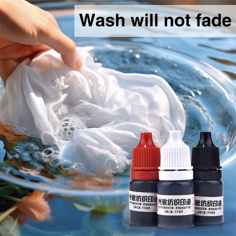 20ml DIY Fabric Textile Seal Stamp Printing Oil Refill Ink Photosensitive For Clothes Stamp Wood Metal Paper Glass Plastic