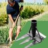 2/3/4/5/7/ Teeth Carbon Steel Garden Hand Rake Farm Tool Weeding Scarifier Agricultural Nail Harrow Harrow Garden Weeding Tool