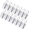 JANYUN 120 шт. Набор прочных зажимов-крючков Металлические зажимы для штор, фотографий, украшения дома, вечеринки, выставки поделок - Серебристый