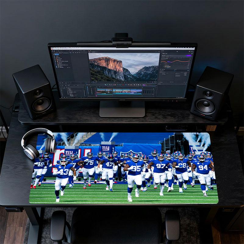 Giants Players Mouse Pad, Large Gaming Desk Mat, Non-slip XXL Mousepad for Laptop & Tablet, Mini PC Playmat with Stitched Edges