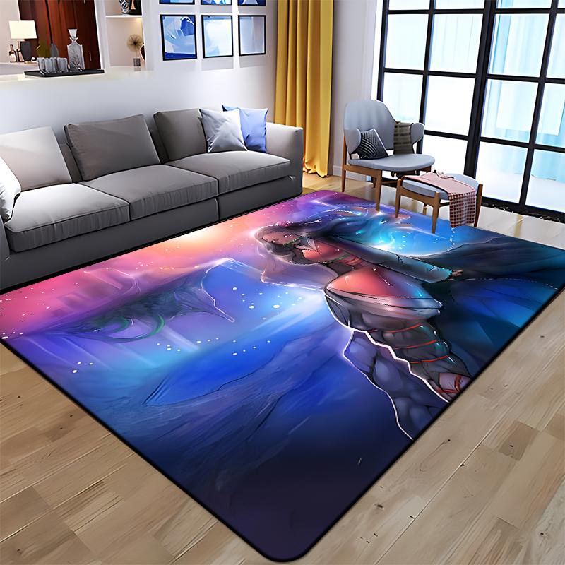 Demon Slayer Art Print Floor Mat Living Room Game Room Carpet Camping Picnic Mat Doormat Floor Mats Anime Room Decor Area Rug