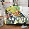 Sasaki and Miyano Flannel Blankets Anime Throw Blanket for Bed Livingroom Sofa Campus Cartoon Blankets Homosexual Love Blanket