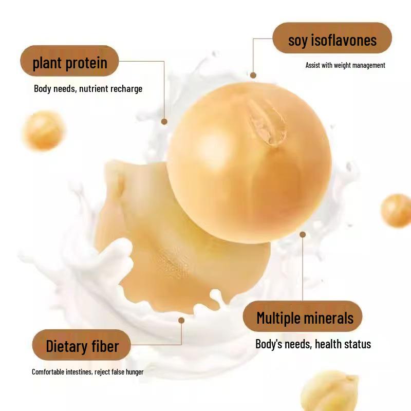 Joyoung Chickpea Soy Milk Powder, 7 Sticks, Breakfast Meal Replacement, Individually Packaged Protein.
