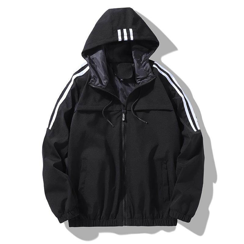 Куртка на молнии с капюшоном Бейсбольный плащ Мужская одежда