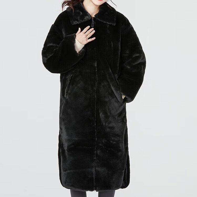 Nike Женская длинная куртка из искусственного меха (Азия) Черная женская уличная одежда DQ6839-010