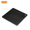 2pcs Uxcell Dish Drying Mat Set 18 x 18 cm Silicone Reusable Drain Pad Heat Resistant Suitable for Kitchen Counter Fridge Drawer