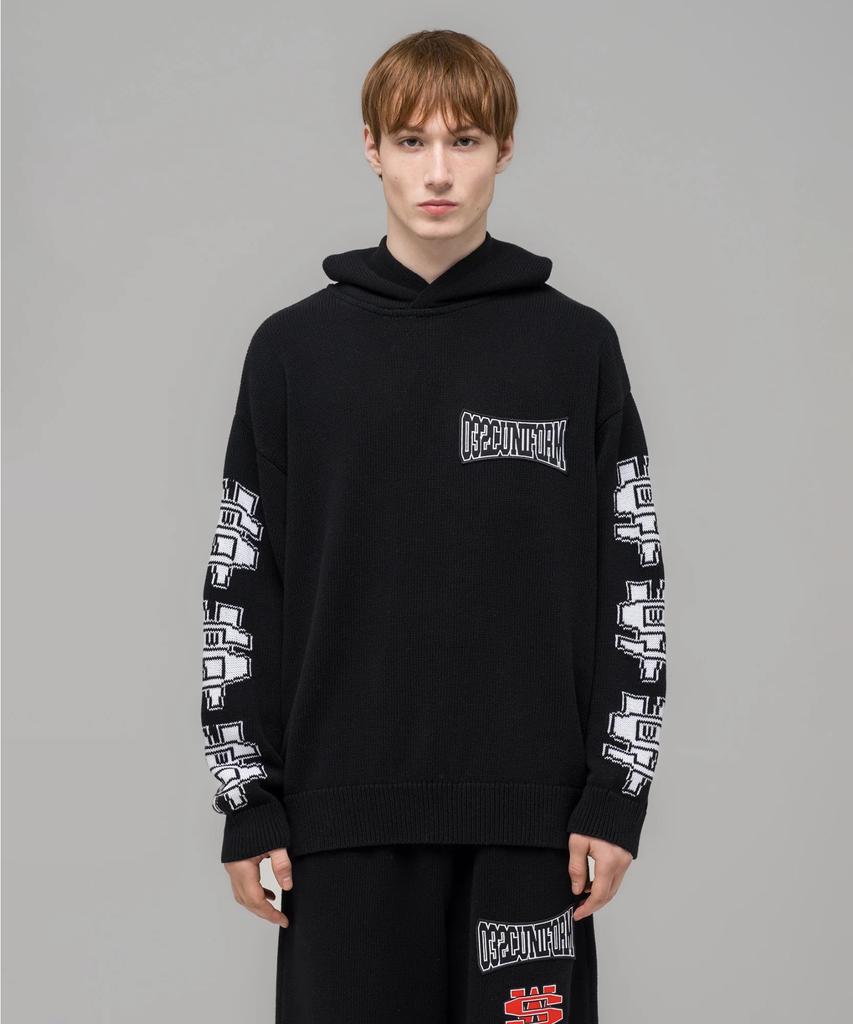 032Ssi (U) One Dollar Bill Knit Hoodie Black