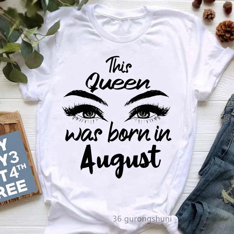 Graphic Print TShirt Femme Happy Birthday T Shirt Tshirt WomenS Clothing This Queen Was Bron SeptemberMarch Aesthetic Clothes