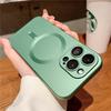 Original Magsafe Magnetic Wireless Charging Case For iPhone 16 15 14 Plus 13 12 11Pro Max Glass Lens Protection Soft Matte Cover