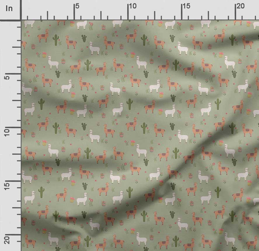 Soimoi Принт ламы альпаки, хлопковый батист, ткань для квилтинга, продаваемая во дворе, хлопчатобумажная ткань средней плотности шириной 42 дюйма, швейные принадлежности, синяя и