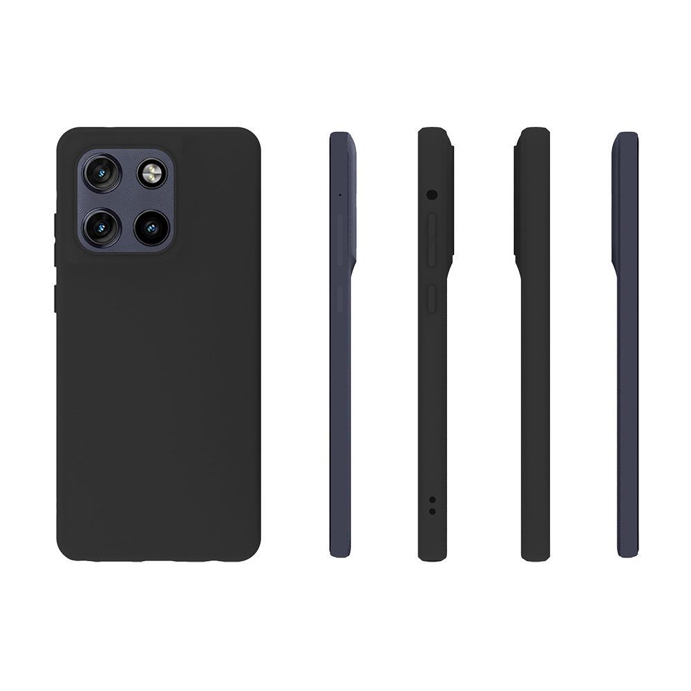 For Motorola Edge 60 Fusion 5G/G Stylus 5G (2025) Case Soft Matte Back TPU Black Phone Cover (Large Cutout)
