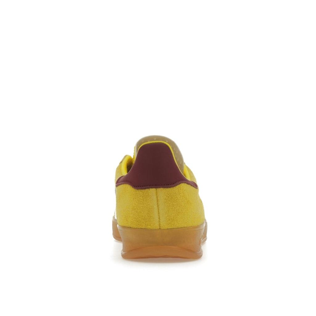 Adidas Gazelle Indoor Bright Yellow Burgundy Women Sneakers Cloud-White Collegiate-Burgundy IE7003