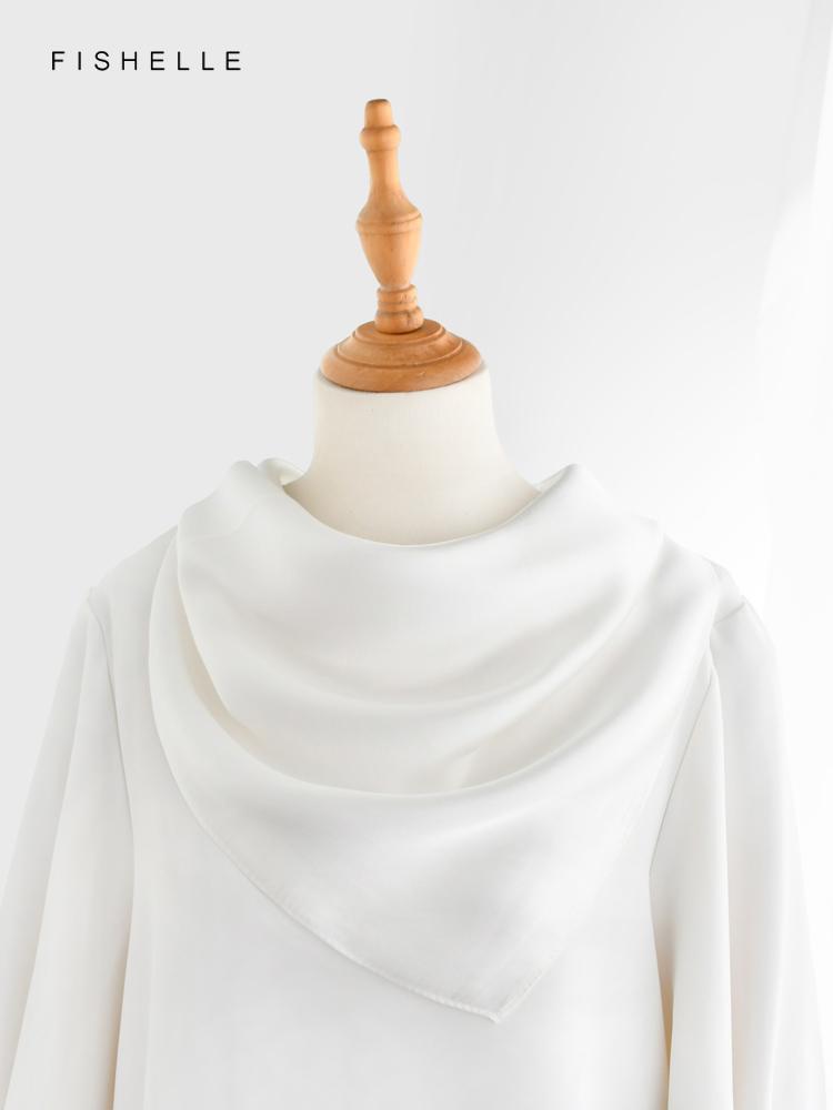 Белый однотонный 100% натуральный шелковый шарф мужской женский шарфы маленькие квадратные шарфы шаль роскошный подарок повязка платок